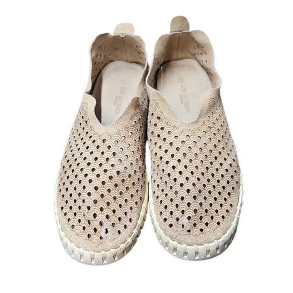 Ilse Jacobsen Tulip Laser Cut Slip On Casual Comfort Shoes Neutral Color 10/10.5